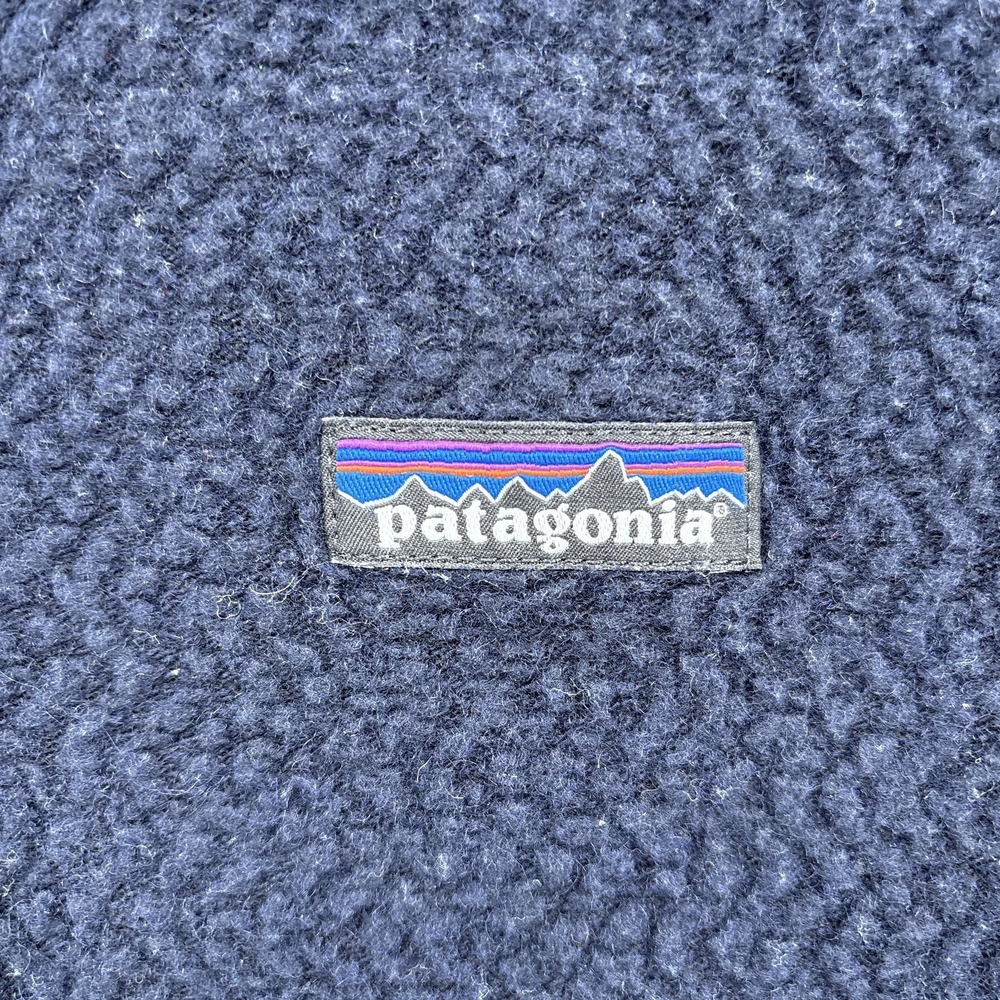 Patagonia Sweater Mens Medium Navy Blue Woolie Fleece 1/4 Zip Pullover Jacket‎ - Picture 3 of 11
